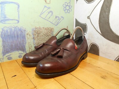 FootJoy Classics Burgundy Leather Tassel Loafers Mens Size  display picture 2