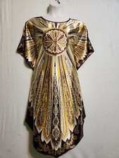 Women Clothing Ponchow Top Blouse Tunic Mini Dress W/Belt Free Size 54" around