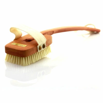 REDECKER stabile Badebürste aus Birnbaumholz, mit abnehmbaren Bürstenkopf