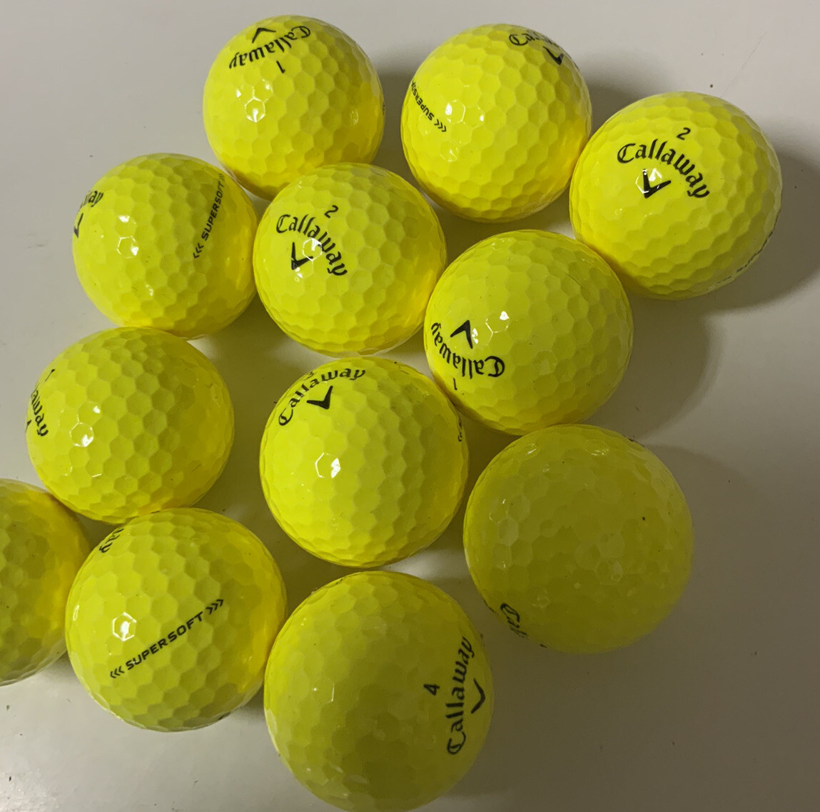 🧷 Callaway Golf Super Soft Yellow 12 Golf Balls Neon, 🆕 No Box