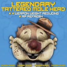FALLOUT 76 PC LEGENDARY TATTERED MOLE HEAD WEAPON WEIGHT REDUCTION+AP REFRESH