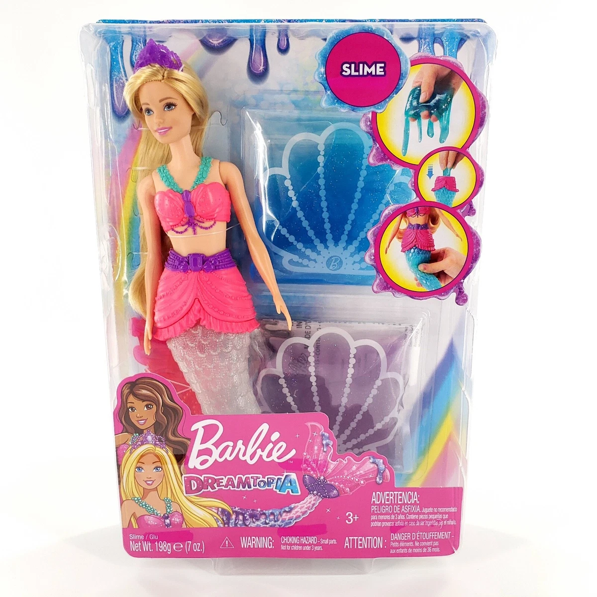 Barbie Dreamtopia Slime Mermaid Doll w/ 2 Slime Packets Brand New Factory  Sealed