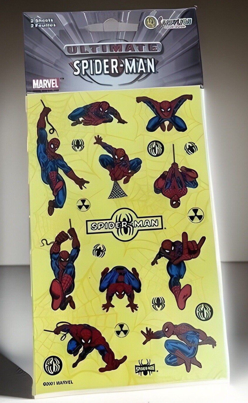 Sandylion Ultimate Spider-Man Marvel Stickers 2 Sheets Per Pack 2001 New Sealed