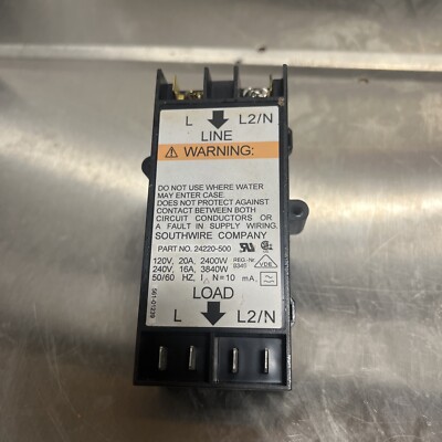 NEU Southwire Shock Shield Panel Mount Fehlerschutz 120/240V 24220-100 / 24220