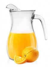 Caraffa IN Vetro 1 L Brocca Acqua di per Succo Vino con Manico