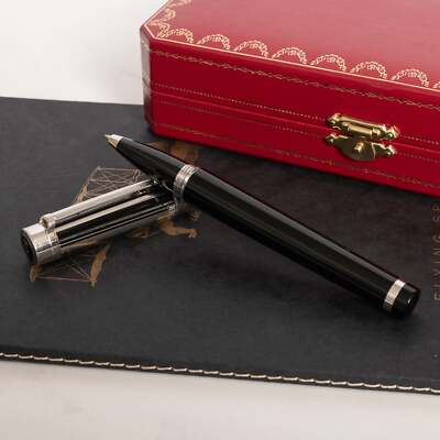 Cartier Pasha Platinum Barcode Rollerball Pen - Preowned | eBay