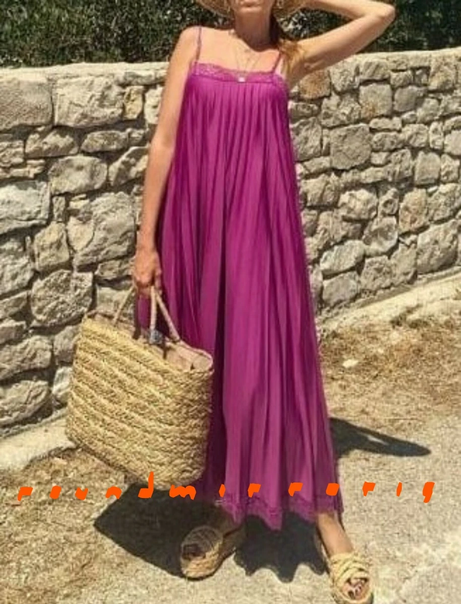 Robe plissée violette zara sale