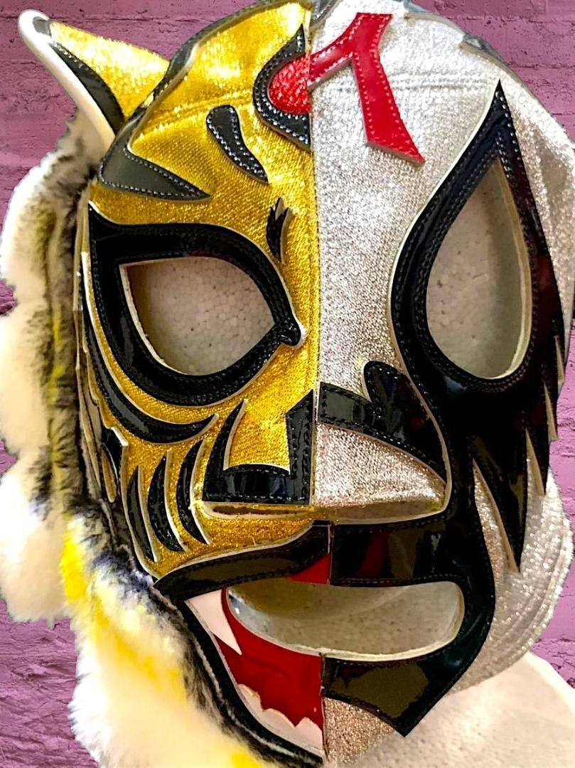 Original Tiger Mask & Mil Mascaras Genuine Leather Half & Half