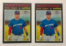 2020 Heritage  #182 Andy Pages ~ RARE FLIP STOCK  and Base (2)  (RC)