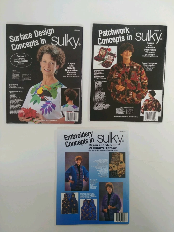 Sulky Stabilizing, Applique, Serger, Dimensional, Patchwork & more Book Lot of 7 - Image 3 of 4