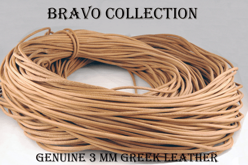 ADJUSTABLE 3 mm Leather Cord Unisex Choker Necklace Collar 4N-296 - Picture 3 of 5