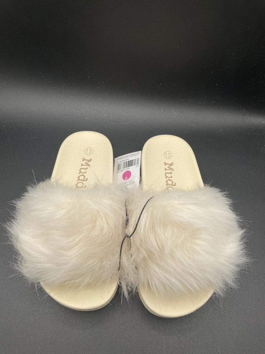 Kids fuzzy sale sandals