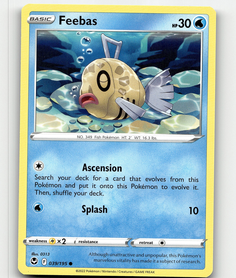 Pokemon Feebas 39/195 Silver Tempest NM/M