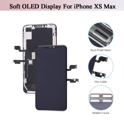 For iPhone XS Max Soft OLED Display LCD Touch Screen Digitizer Replacement Part