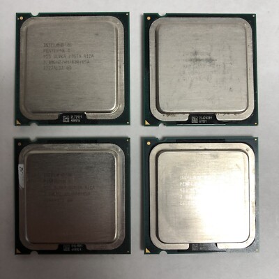 LOT OF 4 Intel Pentium D 925, 930 3.0GHz 4MB SL9KA SL94R LGA775 CPU/Processor