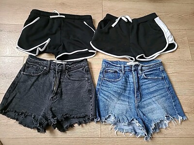 Girls Summer Shorts 2x Abercrombie And Fitch Primark 13-14