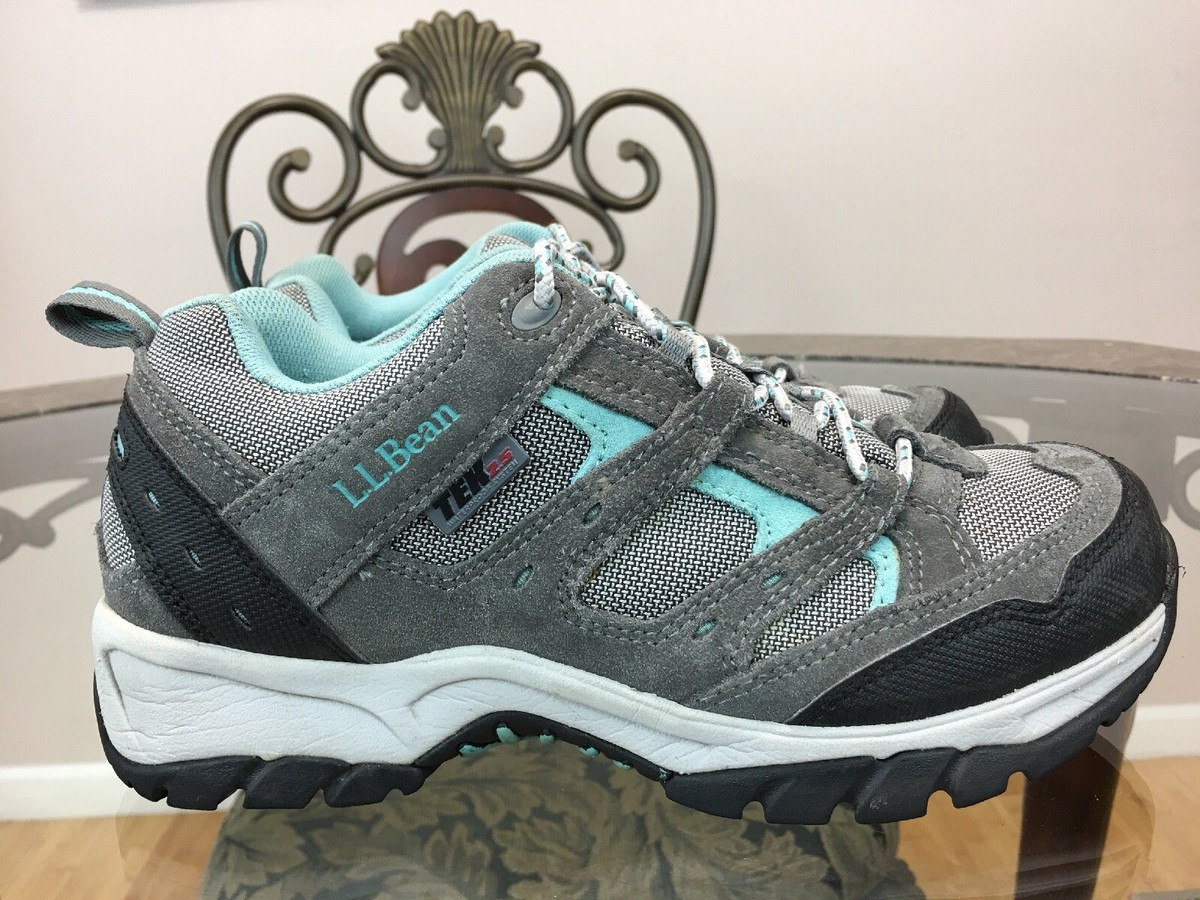 LL Bean Womens Hiking Trail Shoe 258485 Tek Waterproof Gray Size M