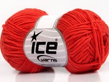 8-Skein Lot Baby Summer DK Yarn light cotton 8x50g Tomato Red