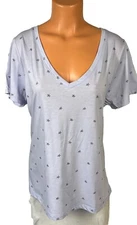 Splendid Ladies' Purple Short Sleeve Cotton/Polyester T-Shirt Large NWT