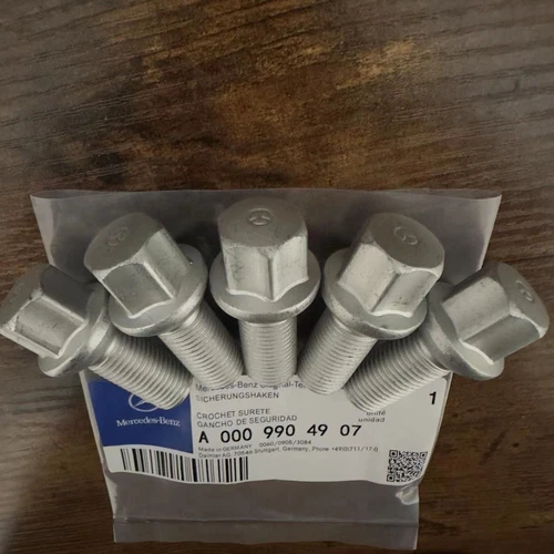 5Pcs Genuine Wheel Lug Bolts Nuts 0009904907 For Mercedes Benz SL550 CLS550 C250 - Picture 2 of 4