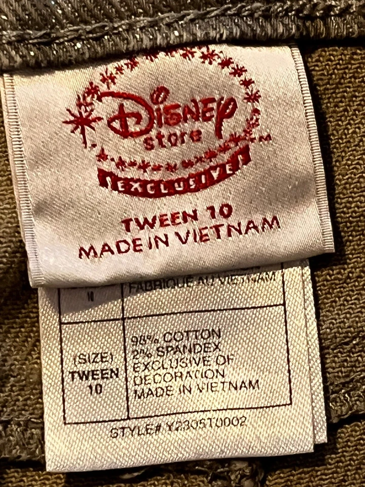 Falda vintage de niñas talla 10 Hannah Montana estrella de rock marrón con brillo Foto 4 de 4