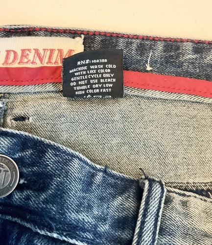 DSTRKT Org Standard Moto Distress Herren Jeans 36x32 Ripstop Reißverschlüsse geschliffen Patch - Bild 12 von 19