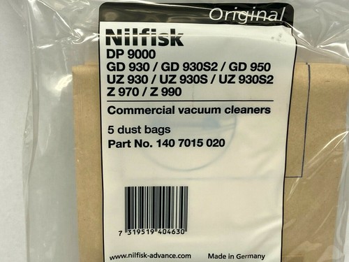 Nilfisk 140-7015-020 Paper Dust Bags 