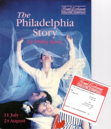 Jordan Baker "PHILADELPHIA STORY" Una Stubbs / Ian Shaw 1996 Program with Ticket - Picture 1 of 7