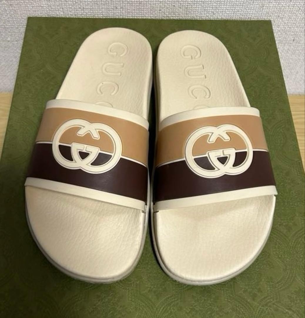 Gucci Interlockng G Slide Sandals With Logo Size 7 US About 7.5 For Men thumbnail 16