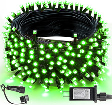 Green Christmas Lights, 200 LED 66FT Outdoor Christmas Lights Plug in with 8 Mo