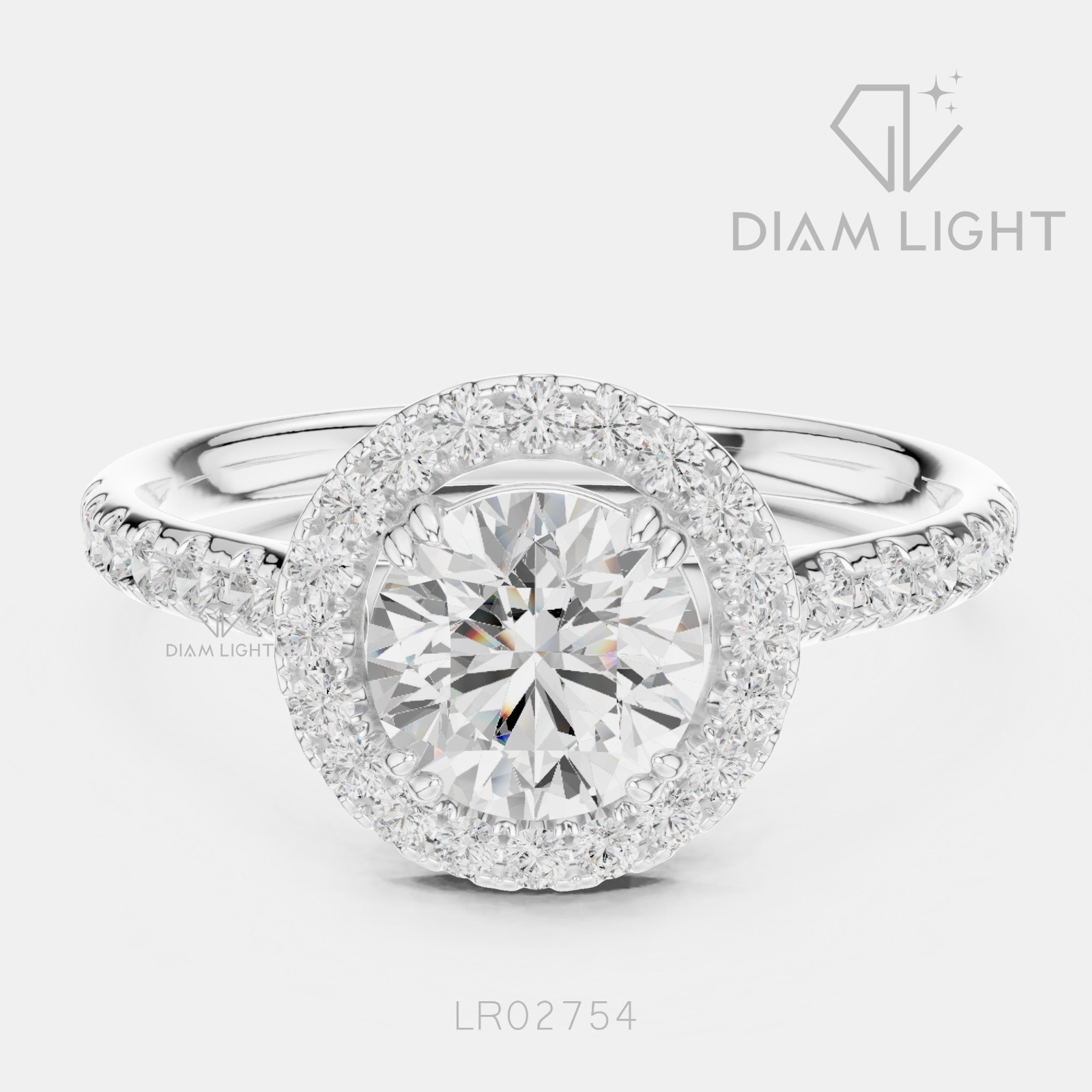 IGI 1.00CT F+ VS+ Round Cut Lab Grown Diamond Engagement Ring 14KT White Gold