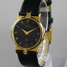 Orologio GUCCI Uomo 3400FM 976-001 Oro 31mm Vintage Batteria Nuova Cinturino ...