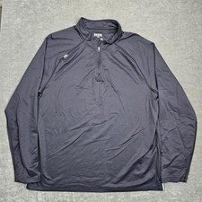 Rhone Pullover Mens XL Black Quarter Zip Mock Neck Long Sleeve Athletic Running