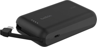 Belkin Boost Charge, 10K Powerbank, mit integriertem Kabel, Schwarz [B-Ware]