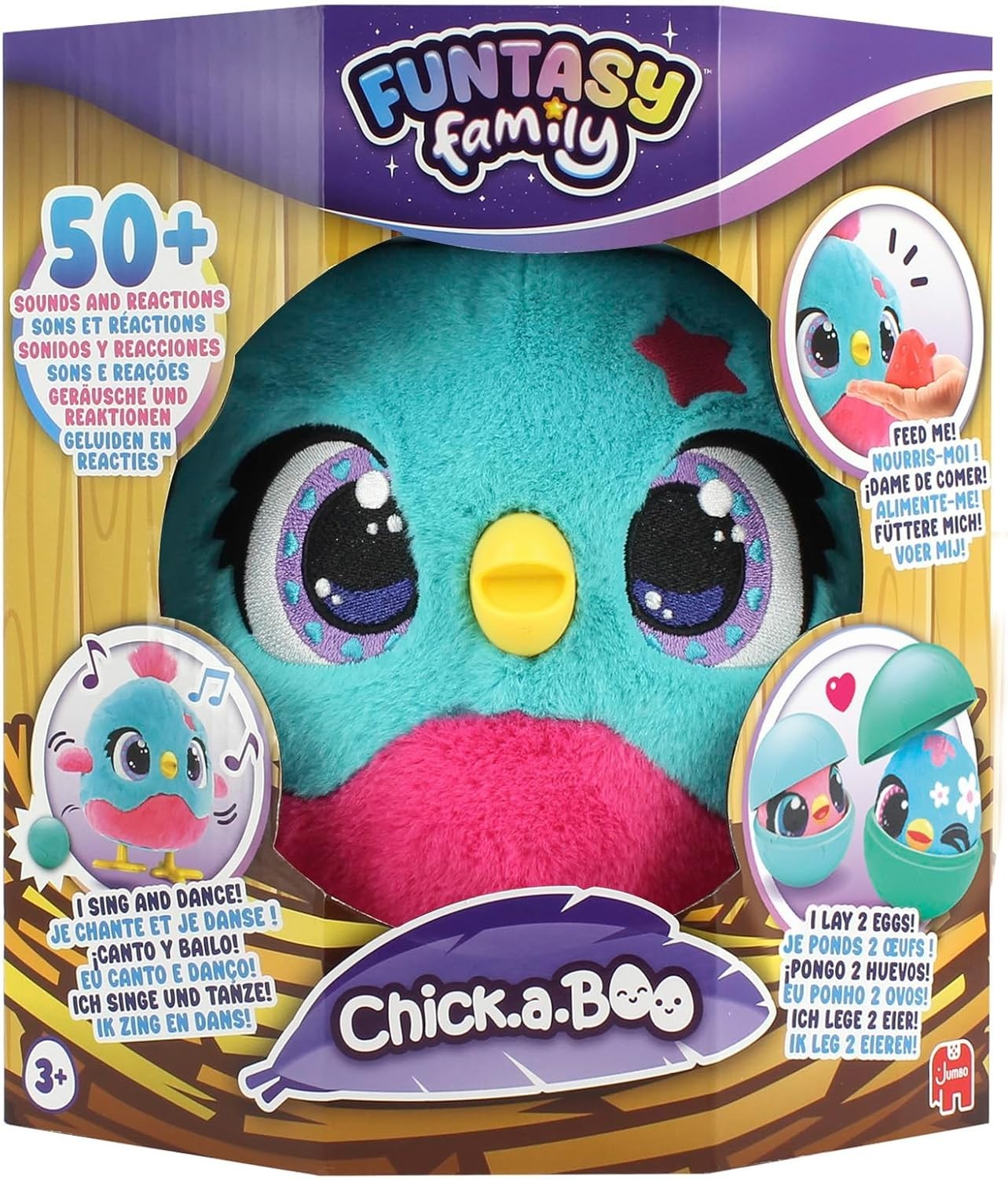 Peluche interactive poule pondeuse sonore et dansante pour stimuler l'autonomie des enfants