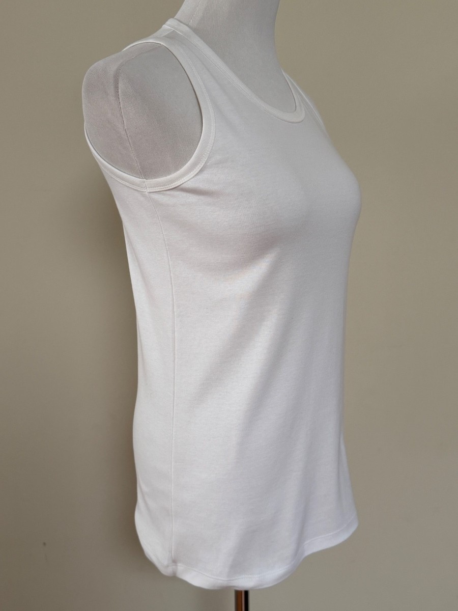 NWT Saint Laurent YSL White Cotton Vintage Jersey Sleeveless Tank