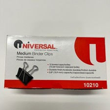 Medium Binder Clips, Universal Brand, Item No.10210 144 Count Box, New Sealed
