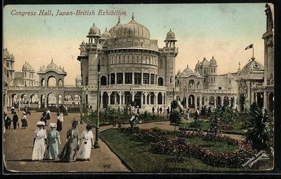 Ansichtskarte London, Japan-British Exhibition, Congress Hall 1910 