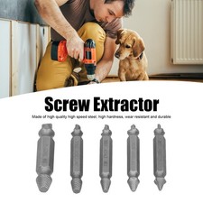 5pcs Double Heads Metal Bolt Extractor Tool For Screw Remove For Handheld Ele //