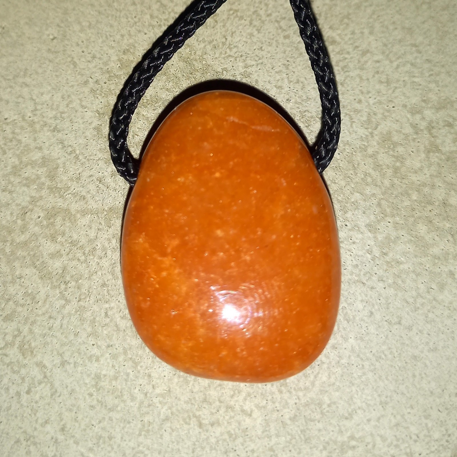 Aventurin Orange Anhänger gebohrt mit Band Orange Quarz Anhänger Nr.7 Edelsteine