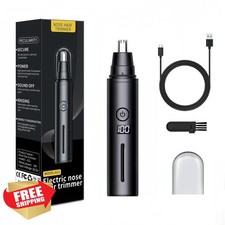 Ear Nose Hair Trimmer Men Women Rechargeable Painless Black