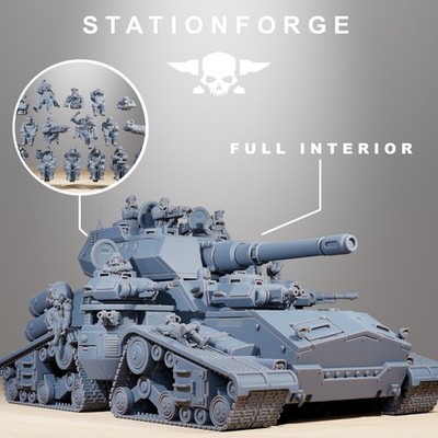 Grim Guard Monolith Grimdark 3D Printed Miniatures Station Forge 16k