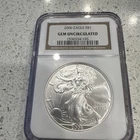 2006 American Silver Eagle $1 NGC Gem Uncirculated .999 Fine Silver