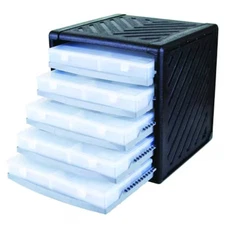 Flambeau 8500Sb Small Parts Cabinet, Black/Clear