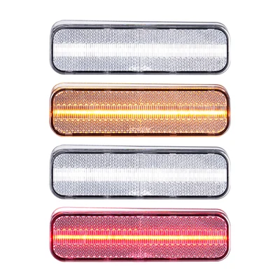 4PC Clear Front Amber& Rear Red Side Marker Light For 1970-1977 Chevrolet Camaro - Bild 1 von 4