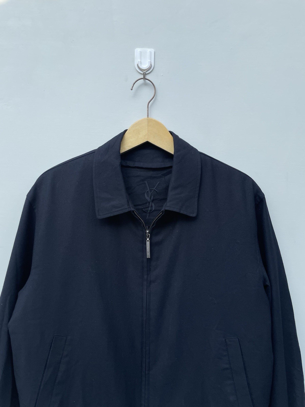 Giacca vintage Yves Saint Laurent YSL nera grande logo