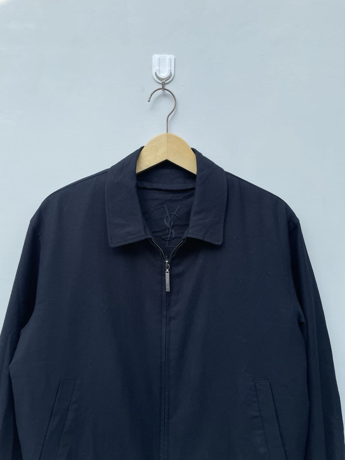 SAINT LAURENT (YSL) Giacca vintage Yves Saint Laurent YSL nera grande logo