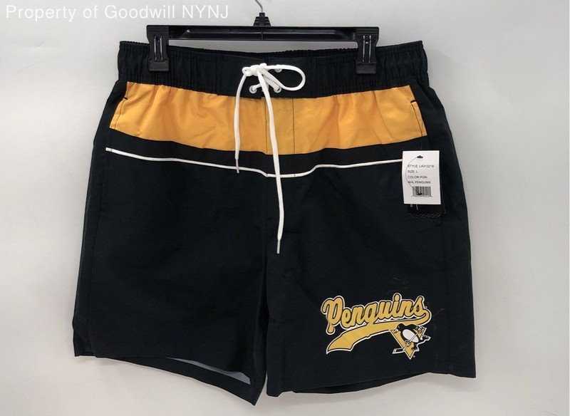 G-III Sports Men's NHL Pittsburgh Penguins Board Shorts Swim Trunks NWT Sz L