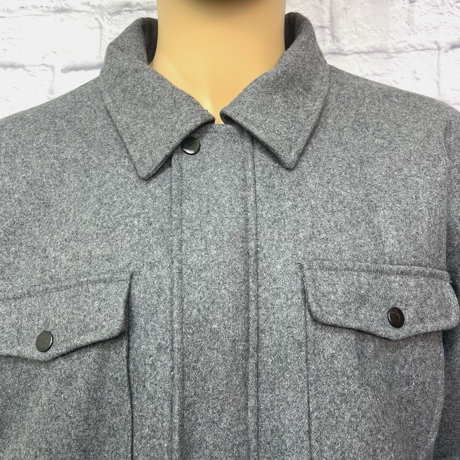 Trenders Basic Wool Blend Button Down Gray Jacket… - image 6