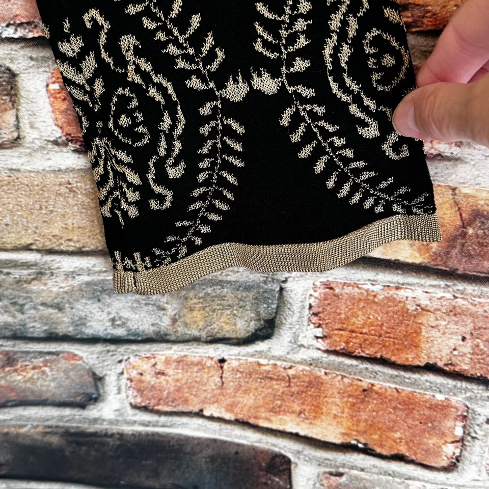 Vestido para mujer Arden B talla M negro dorado funda por encima de la rodilla manga larga poliéster Foto 4 de 4